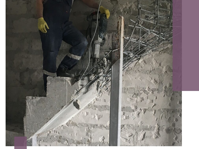 Демонтаж металлических и бетонных лестниц в Альметьевске