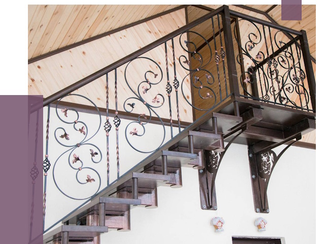 Кованые лестницы в Альметьевске от 80964 руб. под ключ