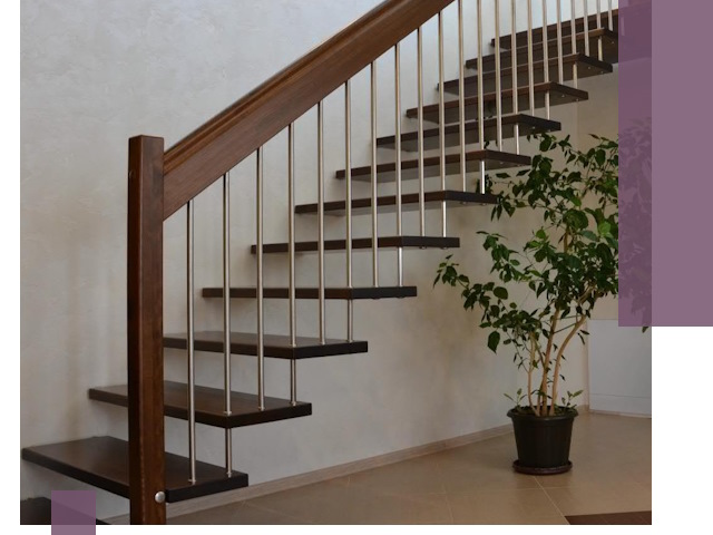 Лестницы на больцах под ключ в Альметьевске – изготовление и монтаж