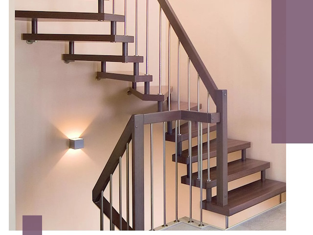 Изготовление лестниц на больцах в Альметьевске под ключ