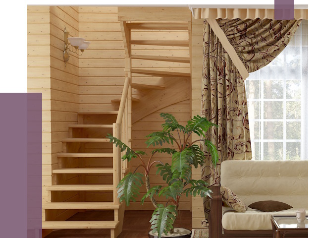 Лестницы для дачи в Альметьевске от 77072 руб.  | ПРОЛЁТ-Льм