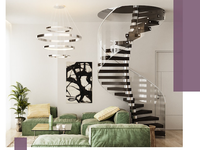 Лестницы для двухуровневой квартиры в Альметьевске — изготовление и монтаж