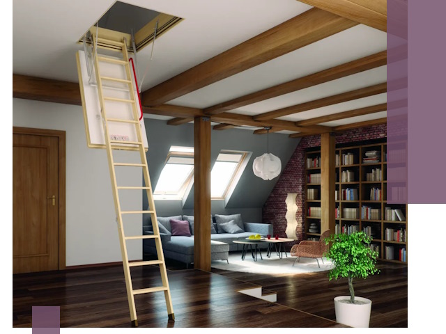 Чердачные лестницы под ключ в Альметьевске: изготовление и монтаж