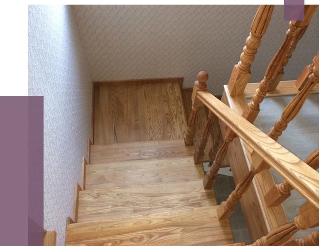 Сосновые лестницы в Альметьевске под ключ от 8200 руб.  | ПРОЛЁТ-Льм