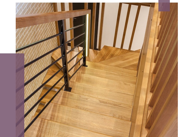 Лестницы из ясеня в Альметьевске под ключ от 10172 руб. 