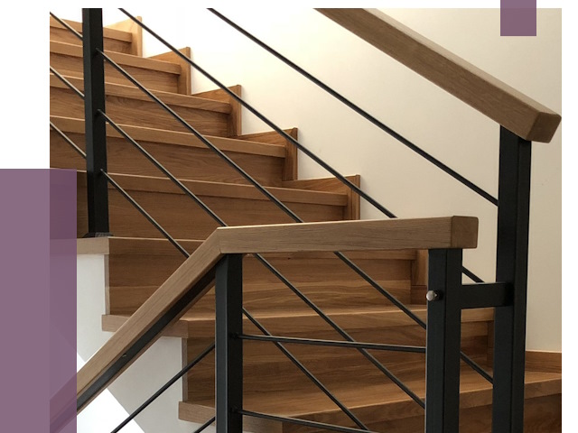 Обшивка металлической лестницы деревом в Альметьевске от 4412 руб. 