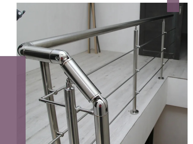 Перила из нержавеющей стали в Альметьевске от 9134 руб. под ключ | ПРОЛЁТ-Льм