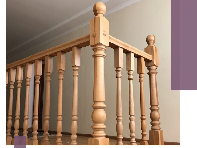 Деревянные перила на заказ в Альметьевске: монтаж и изготовление