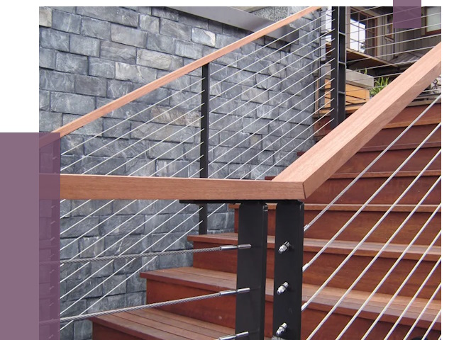 Тросовые перила под ключ в Альметьевске от 7889 руб. 