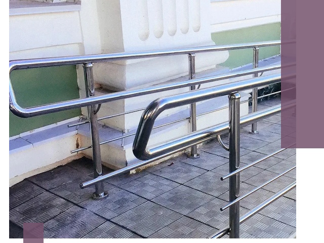 Ограждения пандусов из металла и нержавейки в Альметьевске