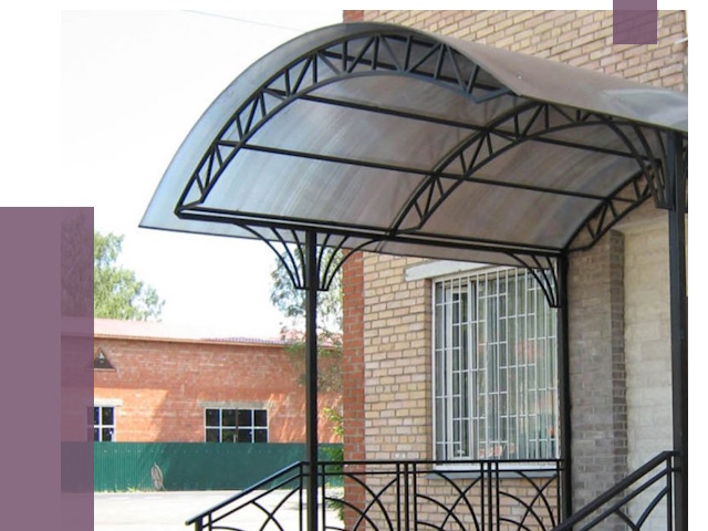 Металлические навесы и козырьки в Альметьевске от 12975 руб.