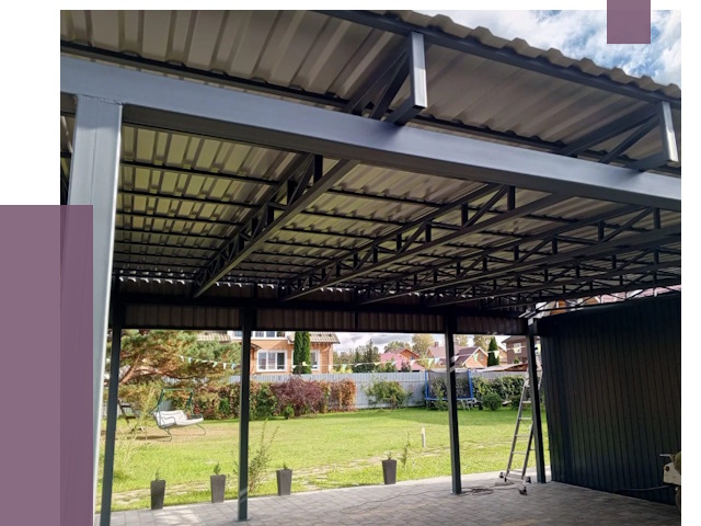 Монтаж навесов в Альметьевске от 7474 руб. — установка навеса | ПРОЛЁТ-Льм