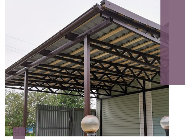 Навесы под ключ в Альметьевске: изготовление, монтаж и гарантия