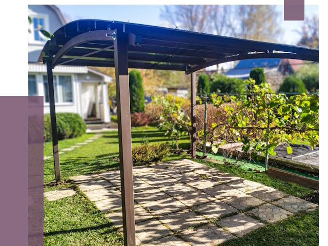 Навесы для дачи в Альметьевске от 12923 руб. под ключ — ПРОЛЁТ-Льм