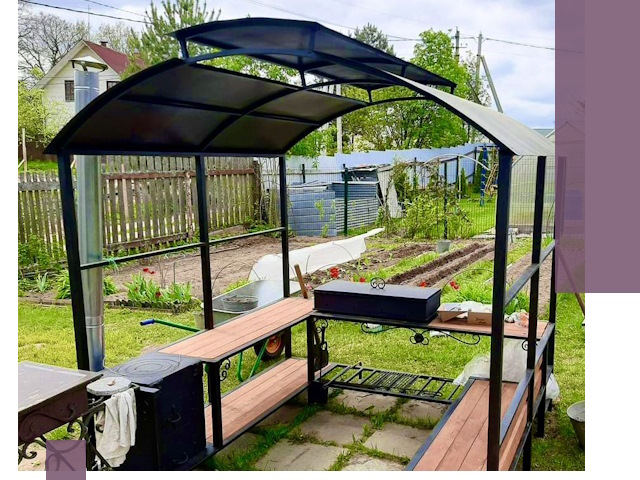 Навесы для барбекю в Альметьевске: изготовление, монтаж и демонтаж