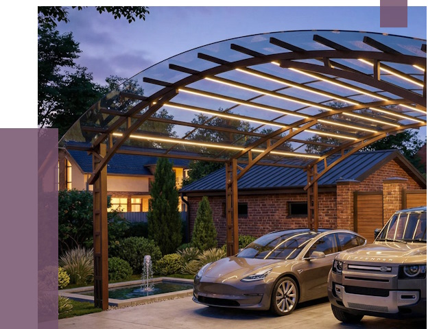 Металлические навесы в Альметьевске от 12871 руб. под ключ — ПРОЛЁТ-Льм