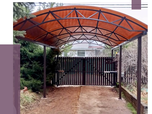 Арочные навесы в Альметьевске от 12923 руб. — изготовление и монтаж | ПРОЛЁТ-Льм