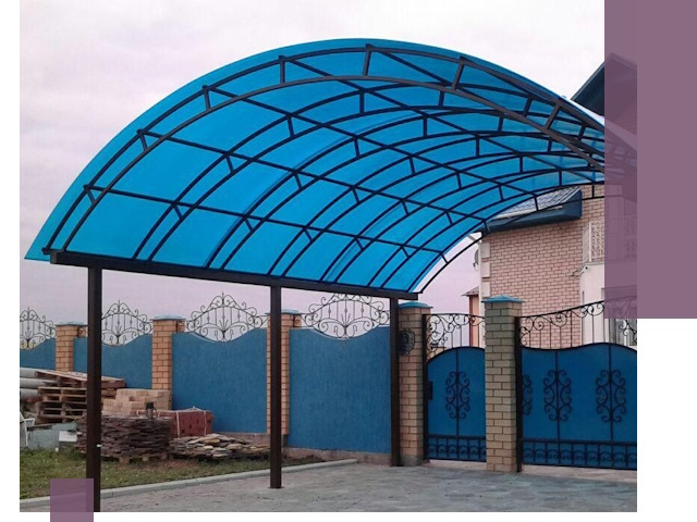 Арочные навесы под ключ в Альметьевске — изготовление и монтаж