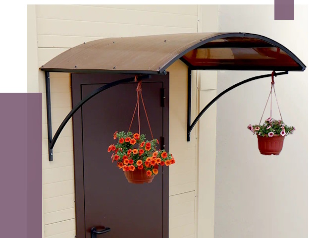 Козырьки над входом в Альметьевске от 15051 руб.  | ПРОЛЁТ-Льм