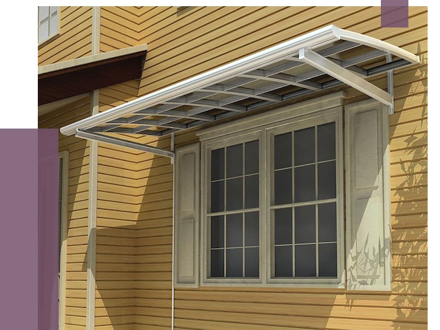 Козырьки над окнами в Альметьевске от 7733 руб. — монтаж, покупки | ПРОЛЁТ-Льм