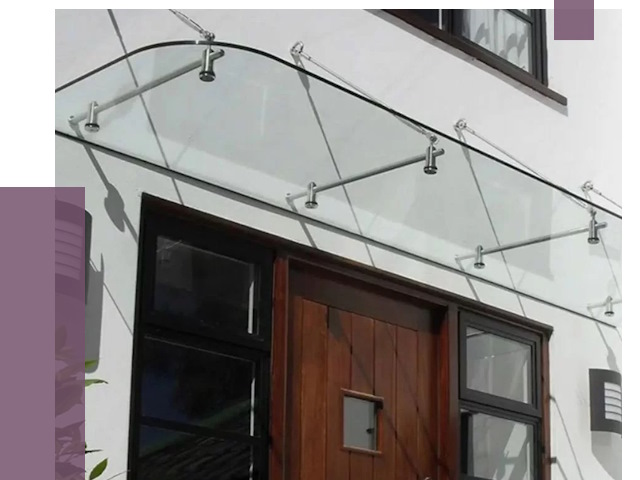 Стеклянные козырьки в Альметьевске от 19203 руб. | ПРОЛЁТ-Льм