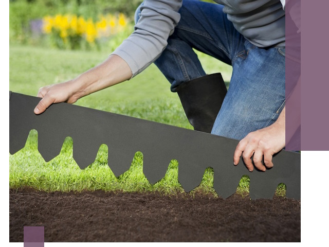 Металлические бордюры для газона в Альметьевске — изготовление и монтаж