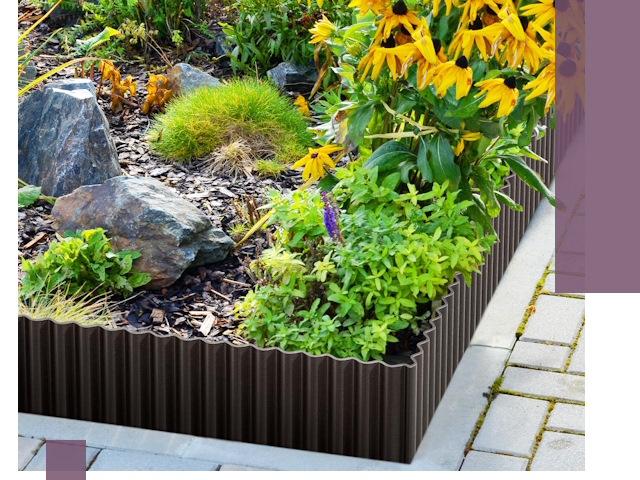 Металлические бордюры для клумб в Альметьевске — производство и монтаж