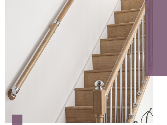 Пристенные поручни из стали и нержавейки под монтаж в Альметьевске